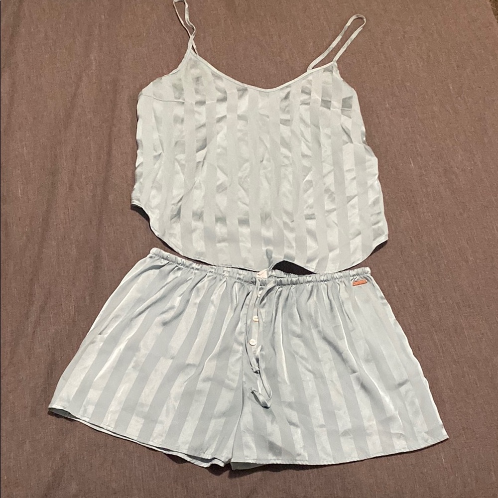 Danskin Blue and Green Pajama Set Intimates Sleepwear